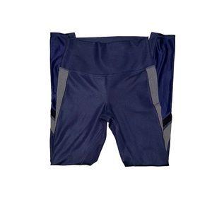 Alo yoga Navy and gray full length High rise leggings size small
